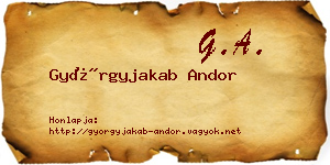 Györgyjakab Andor névjegykártya